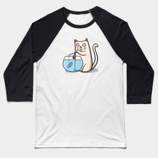 Fishing Cat Baseball T-Shirt